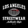 Los Angeles y2k streetwear vintage style colorful slogan quote vector icon illustration background