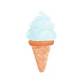 ice creams cone tasty watercolor style, Sweet summer delicacy sundaes ice-cream cones and popsicle icon