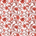 Damask and baroque ornement floral background. Decorative seamless pattern