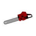 Chainsaw on white background. Lumberjack tool Royalty Free Stock Photo