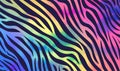 Watercolor zebra skin seamless pattern. hand drawn animal fur with colorful background Royalty Free Stock Photo