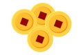 Chinnese Icon Coins Royalty Free Stock Photo