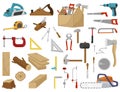 Set of carpenter elements collection