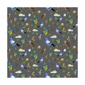Seamless pattern cute colorfull bird background design Royalty Free Stock Photo
