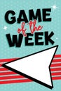 Game of the Week Sign, Sports Bar Poster Template, Retro Styled Signage for Schools, Businesses and More