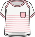 INFANT BOYS PATCH POCKET TEE SHIRT VECTOR