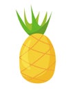 Pineapple fruit. Cartoon vector illustration for icon, sticker, logo, sign, emblem. Royalty Free Stock Photo