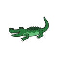 cartoon crocodile illustration Royalty Free Stock Photo