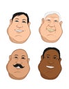 male heads fat Royalty Free Stock Photo