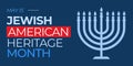 Jewish American Heritage Month. Observed in May. Vector banner.