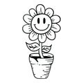 Smile flower sticker