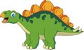 Cute stegosaurus cartoon smiling. Cute dinosaur cartoon illustration. Royalty Free Stock Photo