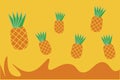 Tropical Pineapple Vector Art - Vibrant and Exotic Royalty Free Stock Photo