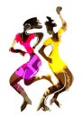Young girls, disco dancing Royalty Free Stock Photo