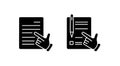 Checklist Clipboard icon set. Royalty Free Stock Photo