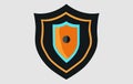 Security Shield With Padlock Logo,Shield Security With Lock Symbol, Password Security Vector Icon Illustration