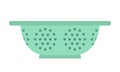 Colander clipart vector illustration. Simple colander for draining flat style vector design. Colander cartoon clipart