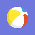 Beach ball icon in flat style. Beach ball vector illustration.