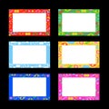 Cute and colourful back to school name tags, banners, friendship tag. Abstract doodle design.