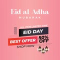 Eid al ADHA Mubarak Sale Poster 50% off