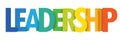 LEADERSHIP colorful typography banner