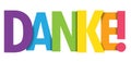 DANKE! colorful German language banner Royalty Free Stock Photo