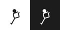 Acrobatics icon pictogram vector design. Stick figure man acrobatic athlete vector icon sign symbol pictogram