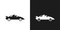 Car racing icon pictogram vector design. Stick figure man car racing vector icon sign symbol pictogram