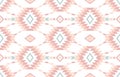 orange pastel pallate geometric Aztec style. Ethnic pattern. Native traditional. Royalty Free Stock Photo
