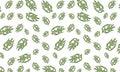 Seamless pattern with monstera leaves on a white background.