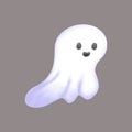 Little cute ghosts Happy Halloween watercolor Halloween scary ghostly monsters. Cartoon spooky character trick or Treating Royalty Free Stock Photo