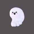 Little cute ghosts Happy Halloween watercolor Halloween scary ghostly monsters. Cartoon spooky character trick or Treating Royalty Free Stock Photo