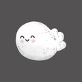 Little cute ghosts Happy Halloween watercolor Halloween scary ghostly monsters. Cartoon spooky character trick or Treating Royalty Free Stock Photo