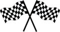 checkered racing two crossed flags with eps vector Royalty Free Stock Photo