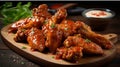 Chicken wings in teriyaki sauce