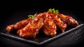 Chicken wings in teriyaki sauce