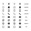 set of business card vector icons Royalty Free Stock Photo