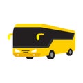 Yellow tour bus with white background Royalty Free Stock Photo