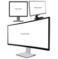 Illustration monitor komputer white blank