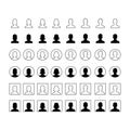 set of corporate business avatars vector icons