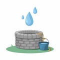 Well Water Symbol Cartoon illustration Vector