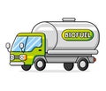 Biofuel truck isolated Royalty Free Stock Photo