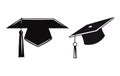 Graduation icon Vector,Graduation illustration.Graduate college, high school or university cap illustration.