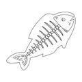 Vector illustration of fish bones Royalty Free Stock Photo