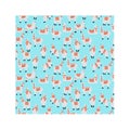 Design pattern sheep character on blue background