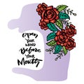 Open your mind before your mouth, hand lettering. Royalty Free Stock Photo