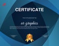 Blue black best certificate design