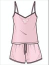 Womens Cami and Panty Lacy Nightwear Set