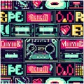 Retro Vibes Collection - Pixel Art Pattern Vector Graphics