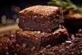 Homemade chocolate brownies cake